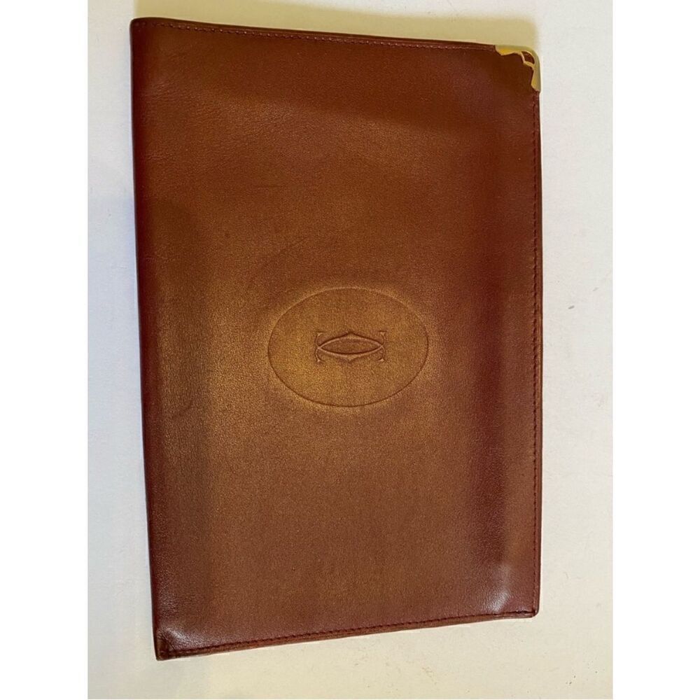 🛍️ Cartier Must de Cartier 21 Bordeaux Leather Clutch/Pouch Bag Circa 1990s